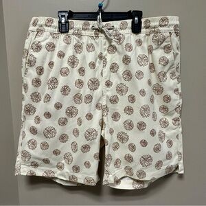 Bruno Oasis Sz XL Floral Print Men's Shorts NWT Ivory & Brown